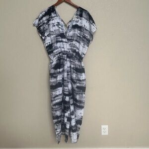 World Market Women’s Black White Grey Abstract Print Jumpsuit Size S/M